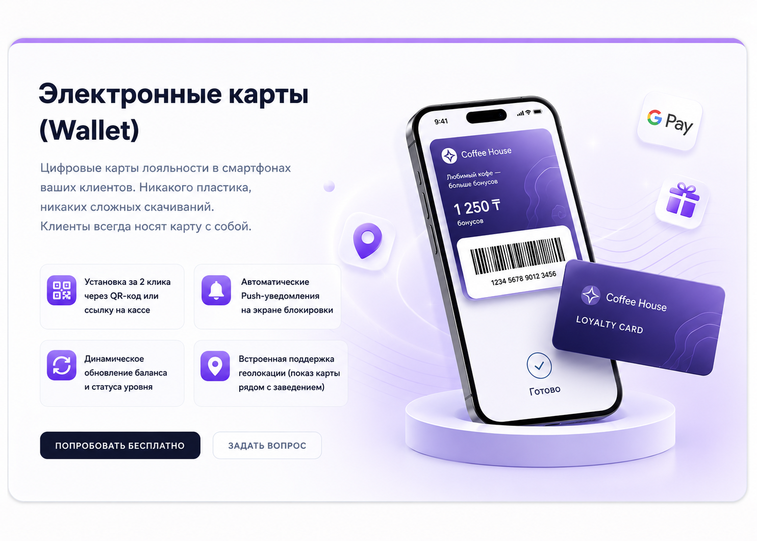 Электронные карты (Wallet)